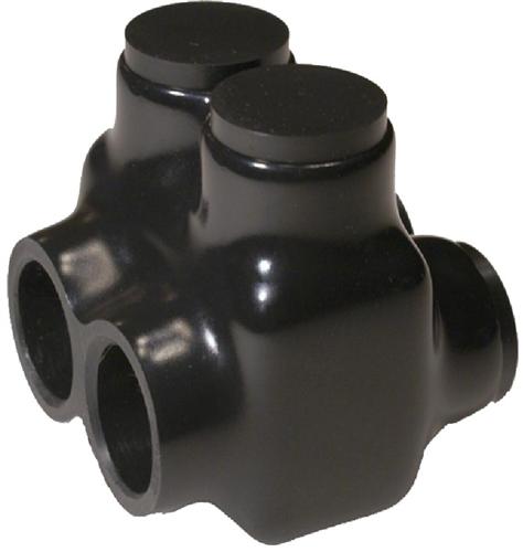 [97120] Morris Products 97120 Black Insulated Dual Entry Splice 350 - 6