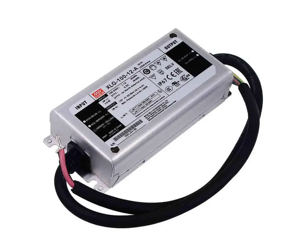 Meanwell XLG-100-12-A 12 VDC 8A (96 Watts) Adjustable Constant Current LED Driver Power Supply IP67