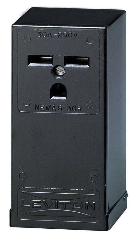 Leviton 250 V Black Outlet 6-30R 1 Pack