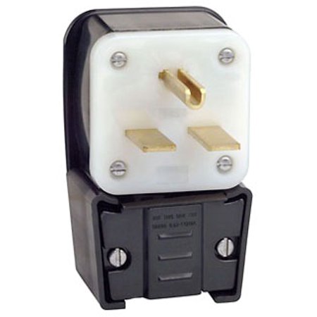 Leviton 9630-P 30 Amp, 250 Volt, Straight Blade Plug, Industrial Grade L6-30P