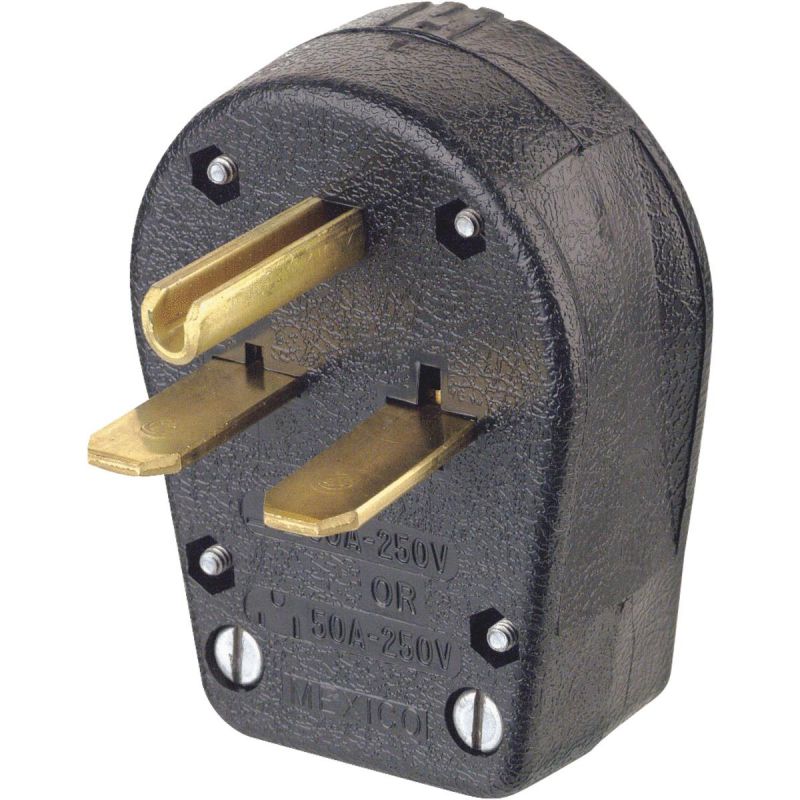 Leviton 931-E Commercial Thermoplastic 14-6 AWG 2-Pole 3-Wire Angle Ground/Straight Blade Plug