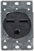 Leviton 5372-S00 30 Amps 250 V Black Outlet 6-30R 1 Pack