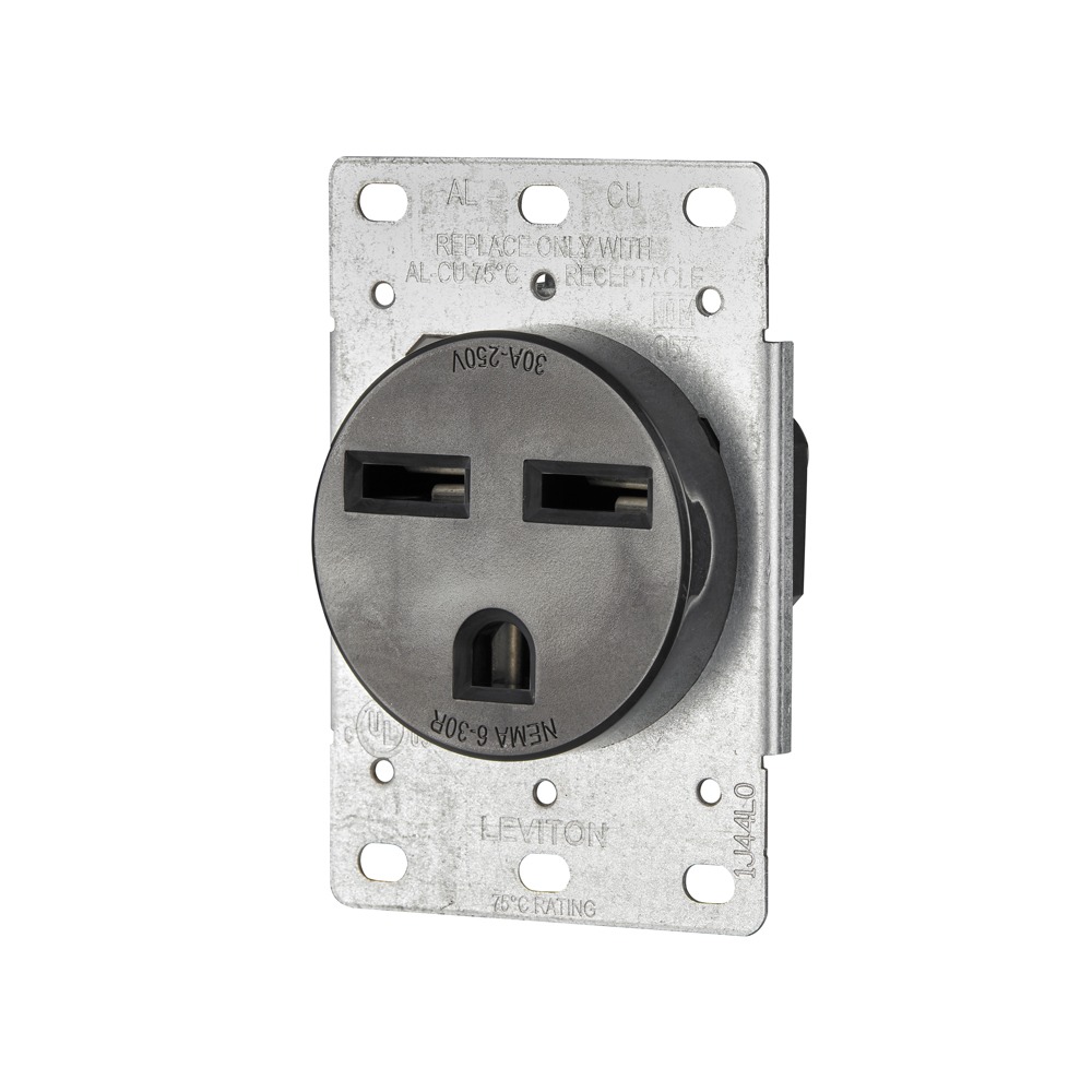 Leviton 5372-S00 30 Amps 250 V Black Outlet 6-30R 1 Pack