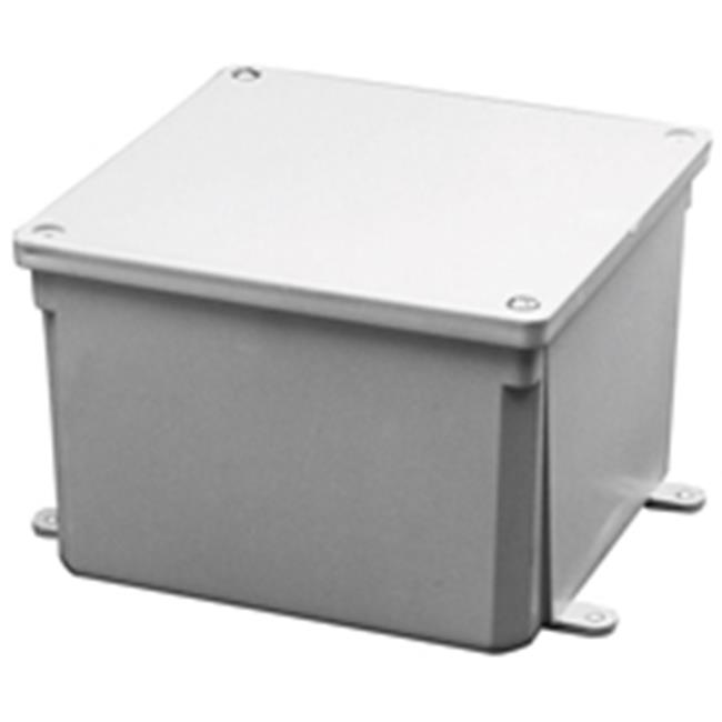 6 in. X 6 in. X 4 in. Gray Electrical PVC Junction Box