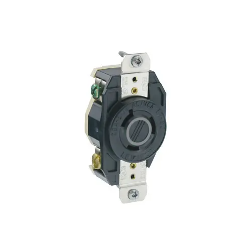 Leviton 20 Amp, 277 Volt, Flush Mount Locking Receptacle, Industrial Grade