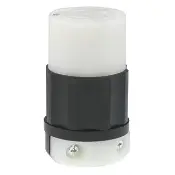 Leviton 2363 Locking Connector, 20A, 125/250V, NEMA L10-20R, Black/White Leviton 2363