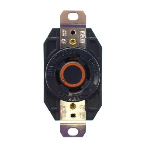 LEVITON 2410 Industrial Locking Receptacle, 20-AMP, 125/250V, L14-20R, 3P, 4W