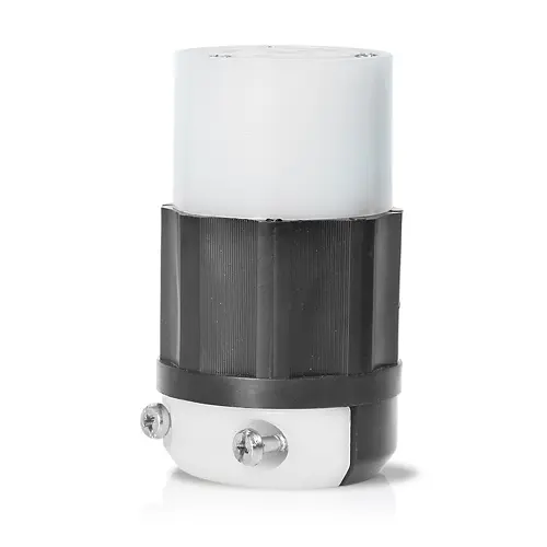 Leviton 20 Amp, 250 Volt 3-phase, NEMA L15-20R, 3P, 4W, Locking Connector, Industrial Grade, Grounding, 2423, Black-White
