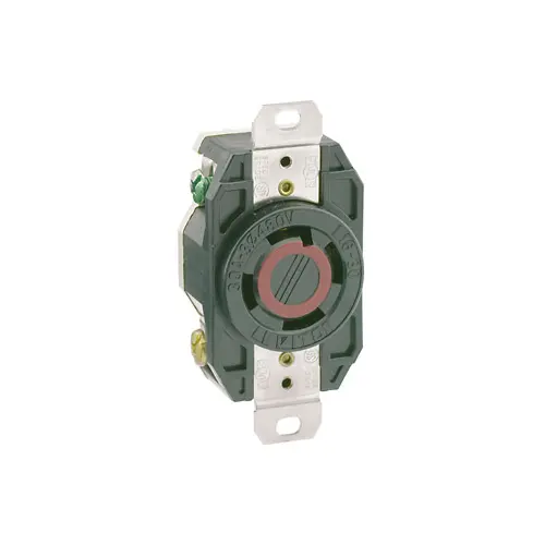 Leviton 30 Amp, 480 Volt, Flush Mount Locking Receptacle, Industrial Grade