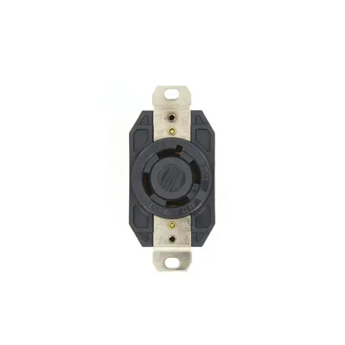 Leviton 30 Amp, 600 Volt, Flush Mount Locking Receptacle, Industrial Grade