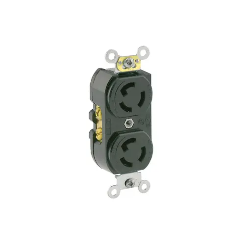 [4700] Leviton 15 Amp, 125 Volt, Duplex Locking Receptacle