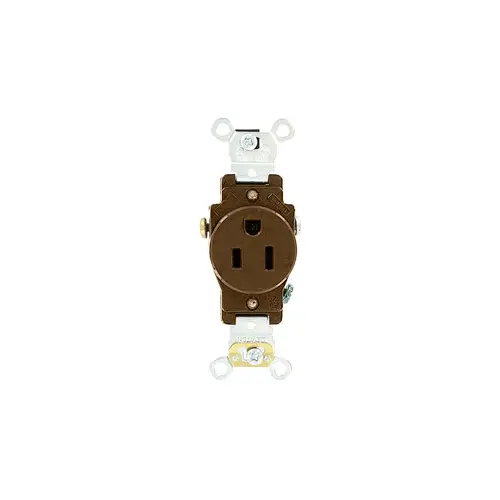 [5251] Leviton 15 Amp Single Receptacle/Outlet, Industrial Grade, Self-Grounding