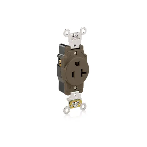Leviton 20 Amp Single Receptacle/Outlet, Industrial Grade, Self-Grounding