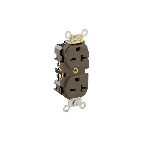 Leviton 20 Amp Duplex Receptacle/Outlet, Industrial Grade, Self-Grounding
