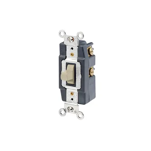 [1257-I] Leviton 20 Amp Toggle Switch, Single-Pole, Quiet Switch, Extra Heavy Duty Spec Grade, Grounding