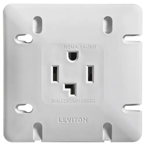 Leviton Straight Blade Receptacle, 3-Pole, 4 Wire with Grounding, Industrial Grade