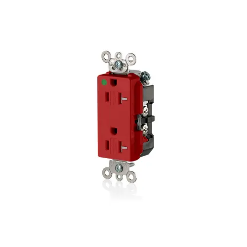 Leviton 16362-SGR 20A Decora Plus Duplex Receptacle/Outlet, Hospital Grade, Tamper-Resistant, Self-Grounding
