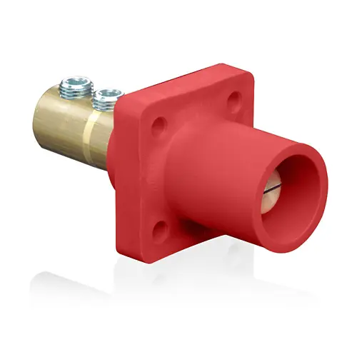 16 Series Male Receptacle, 90-Degree, 2/0 - 4/0 AWG, Double Set Screw