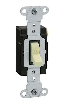 [18201-I] Leviton 18201-I Industrial Grade Toggle Switch Single Pole Toggle AC Switch 15 A, 347 VAC, Back and Side Wire