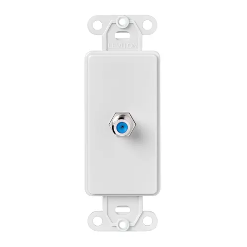 Leviton Decora Insert, F connector, White