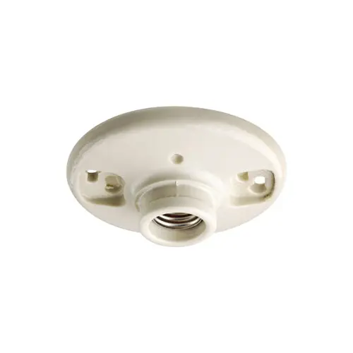 Leviton Glazed Porcelain Incandescent Lamp holder, Keyless 660W-250W