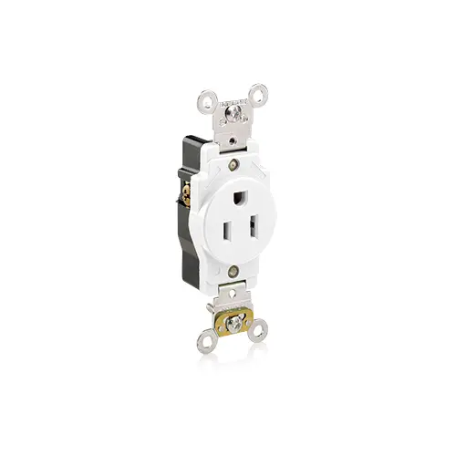 Leviton 15 Amp Single Receptacle/Outlet, Industrial Grade, Self-Grounding