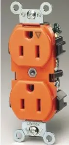 Leviton 5262-SIG Isolated Ground Straight Blade Duplex Receptacle 15 A, 5-15R Orange