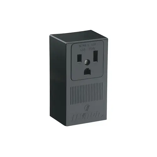 [5378-P00] Leviton 50 Amp, 250 Volt, 2P, 3W, Surface Mtg Receptacle, Straight Blade, Industrial Grade, Grounding, Black 5378-P