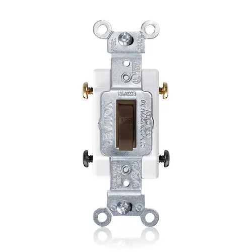 [54521-B] Leviton 20 Amp, Toggle Switch, Single-Pole, Canadian, Commercial Spec Grade