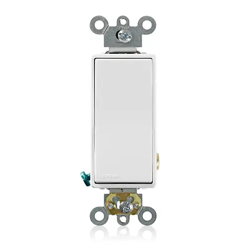 Leviton 20 Amp, Rocker Switch, Single-Pole, Quiet Switch, Commercial Spec Grade 5621-2W