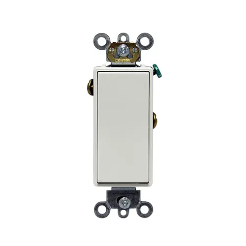 [5691-2W] Leviton 15 Amp, Rocker Switch, Single-Pole, Quiet Switch, Commercial Spec Grade 5691-2W
