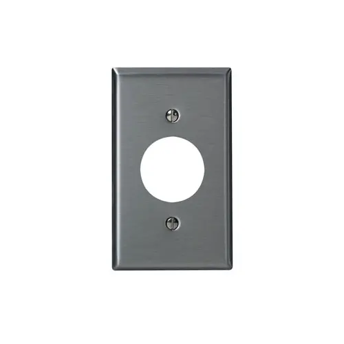 Leviton 1-Gang Wallplate, Standard Size, Non-Magnetic Stainless Steel 84004-40