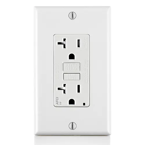 [AFTR2-W] Leviton 20 Amp, Tamper-Resistant AFCI Outlet with LED Indicator Light