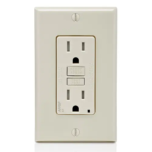 Leviton 15 Amp, Self Test, Tamper-Resistant Dual-Function AFCI/GFCI Outlet with LED Indicator Light