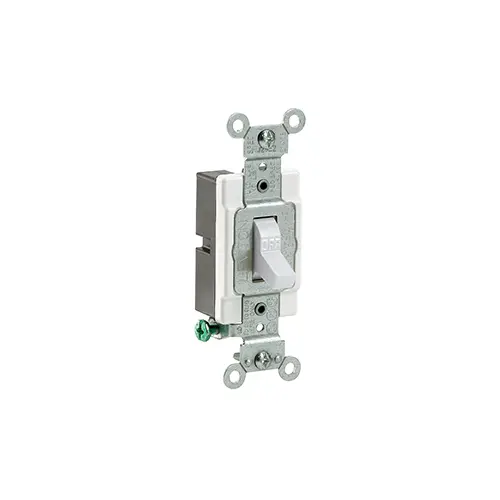 Leviton 15 Amp, Toggle Switch, Single-Pole, Quiet Switch, Commercial Spec Grade