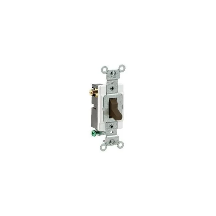 Leviton CS315-2 3-Way Grounding AC Quiet Toggle Switch, 120/277 VAC, 15 A, 1/2, 2 hp Power Rating