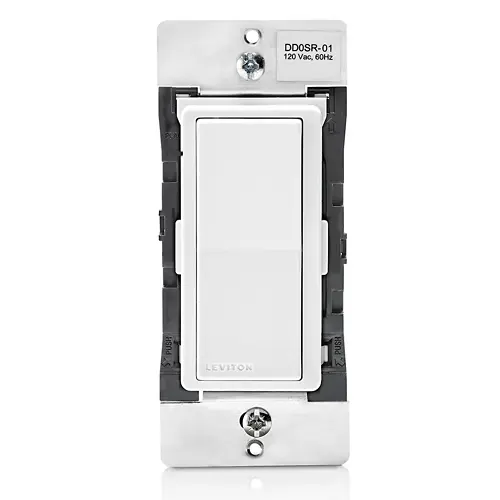 Leviton Decora Smart Switch Companion for Multi-Location Switching (Not for Stand-Alone use), 120VAC, 60Hz, DD0SR-1Z, White, Ivory, Light Almond