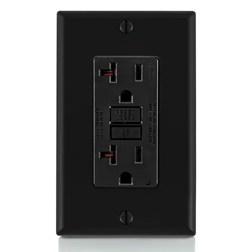 Leviton 20 Amp, Self Test, Tamper-Resistant Slim GFCI Outlet with LED Indicator Light