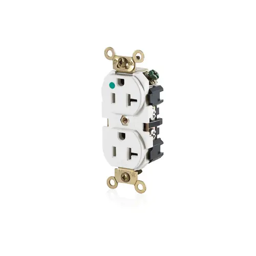 Leviton MRI83-W WH REC DUP HG MRI 2PO 3WI 20A125V