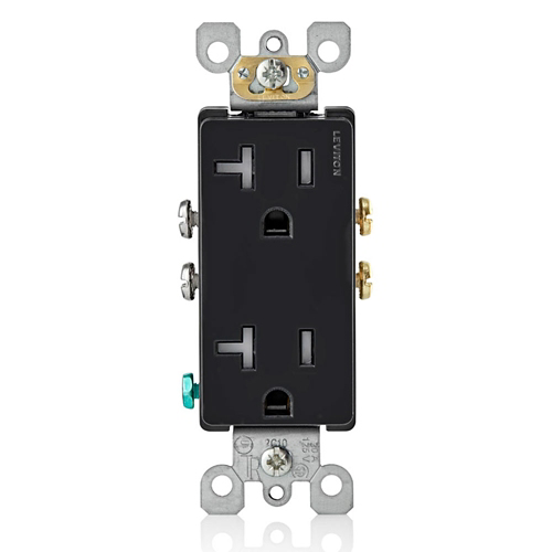 Leviton 20 Amp Decora Tamper-Resistant Duplex Outlet/Receptacle, Grounding