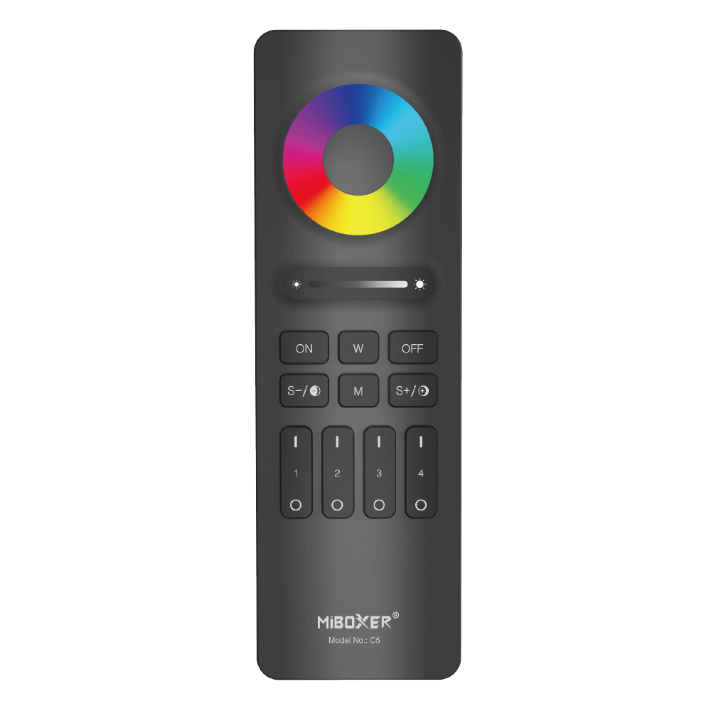 [C5-B] Miboxer C5 4-Zone RGB+CCT Remote (Black)