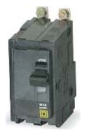 Square D QOB220 Miniature Circuit Breaker, QOB Series, 20A, 2 Pole, 120/240V AC, 10kA at 120/240V AC