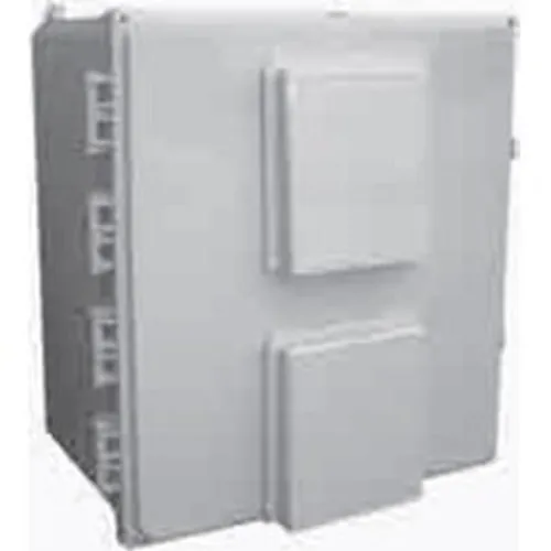 Mier BW-FC181610 NEMA Type 3R Outdoor Polycarbonate Electrical Enclosure with Thermostat and Fan, 18" 16" 10", Clear Door, Gray