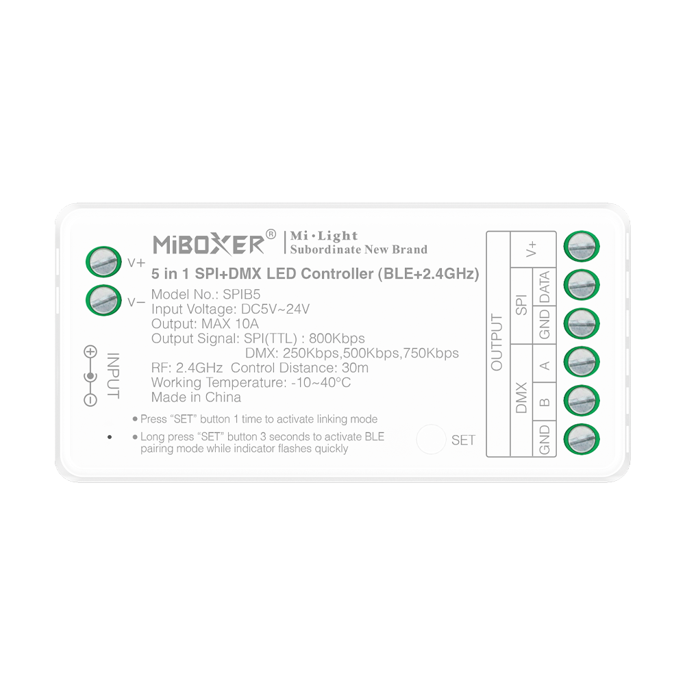 Miboxer SPIB5 5 in 1 SPI+DMX LED Controller (BLE+2.4G)