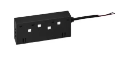 24V Magnetic Track Input Connector Aluminum Black Finish