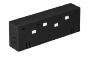 24V Magnetic Track Coupling Connector Aluminum Black Finish