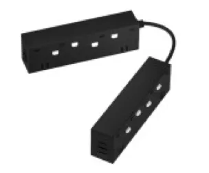 24V Magnetic Track Corner Coupling Aluminum Black Finish