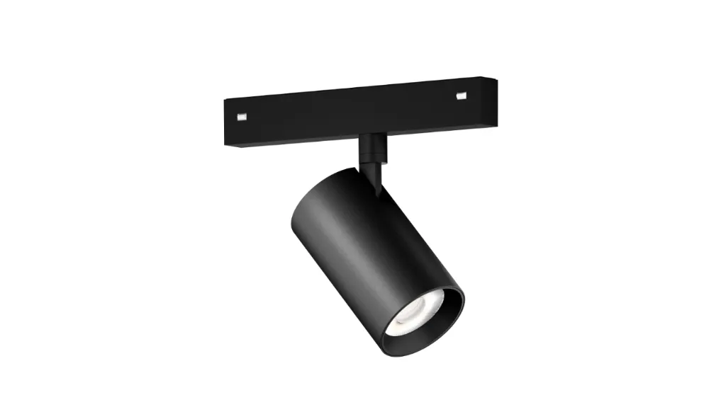 24V Magnetic Track 10W Spotlight 3000K Aluminum Black Finish