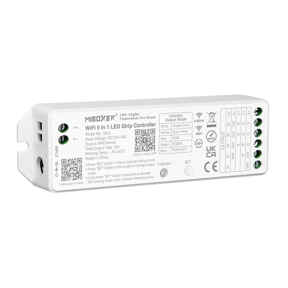 [WL5] Miboxer WL5 5 in 1 LED Strip Controller (WiFi+2.4G)