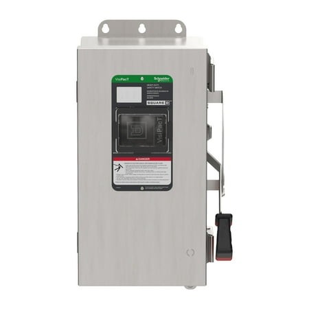 Square D VHU362DSGL Non-Fusible Safety Switch, 60A, 600V AC/DC, 3P